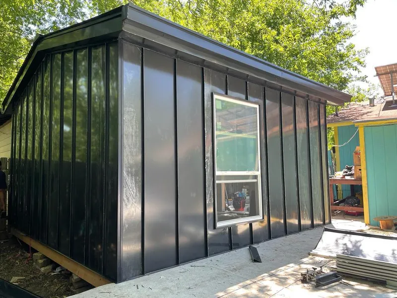 Black standing seam metal wall panels for Metal Roof Installation in Spartanburg